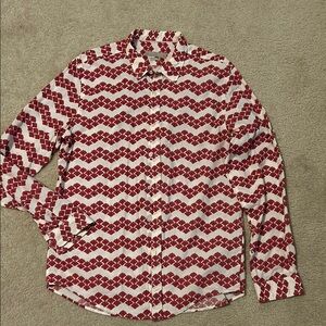 Men's Red Patterned Shirt